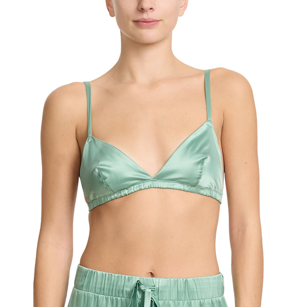 Satin Sleep Bralette | Green Tea