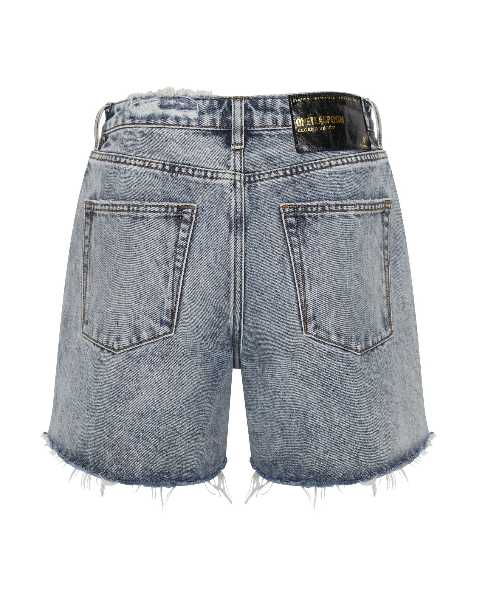 Legends High Waist Mom Fit Denim Shorts | Blue Blossom