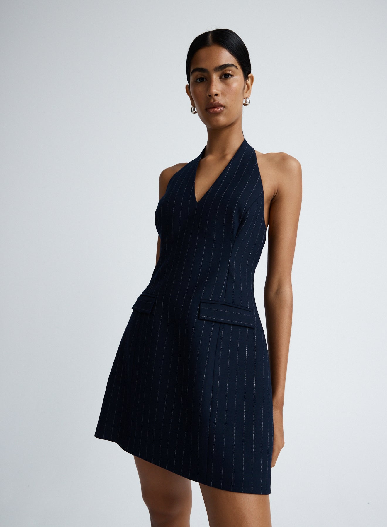 Pia Dress | Chalkstripe