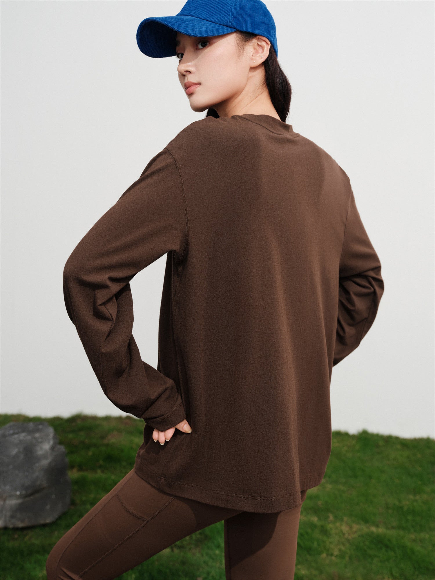 Long-Staple Cotton Sweatshirt | Brown