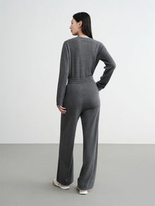 Cashmere Straight Pants | Grey