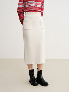 Wool Skirt | White