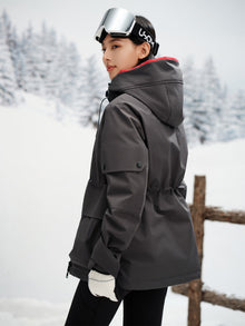 Goose Down Hooded Jacket | Grey
