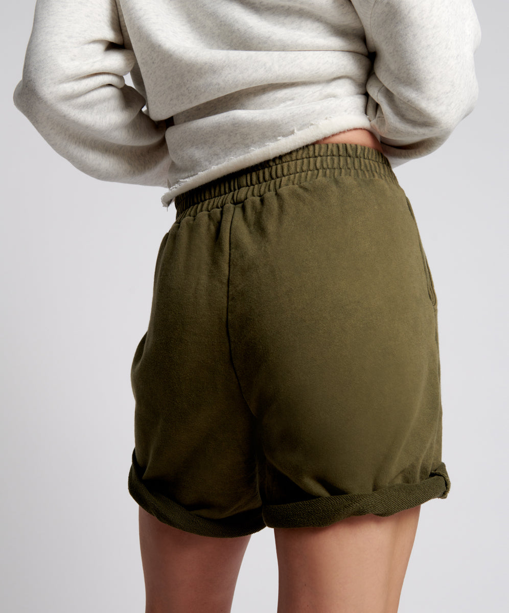 O.T.S. High Waist Kick Shorts | Khaki