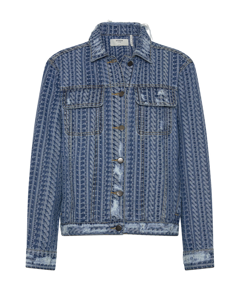 On Repeat Denim Trucker Jacket | Dark Blue