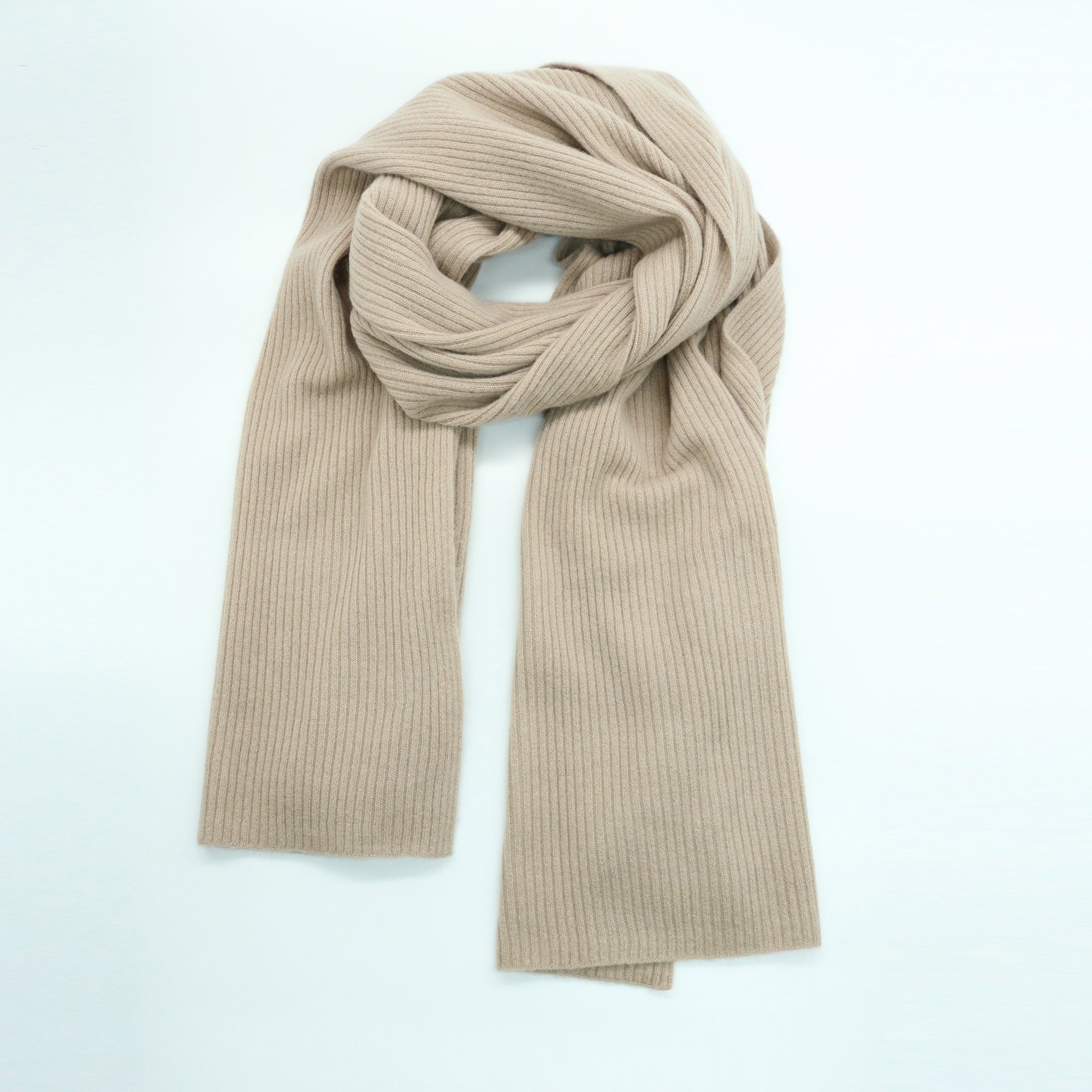 Unisex | Cashmere Ribbed Wrap | Mushroom