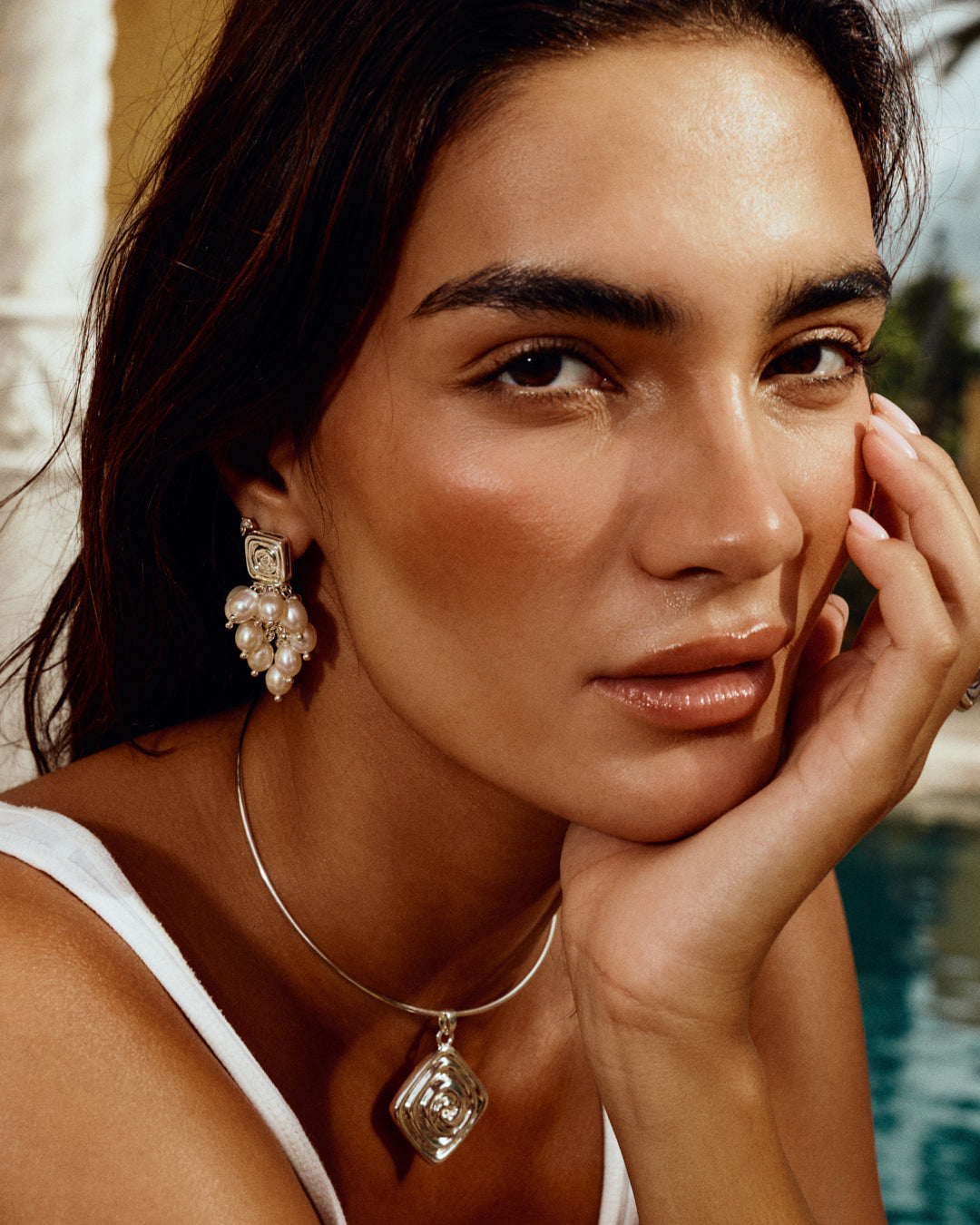 The Seychelles Pearl Statement Studs | Freshwater Pearls | Silver