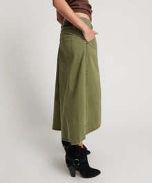 Mrs Carter Low Waist Long Denim Skirt | St Khaki