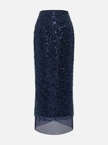 Sequin Skirt | Navy