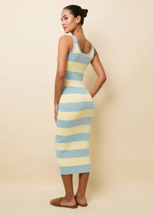 Nessa Dress Gelato Stripe Custard / Mint - Solid & Striped
