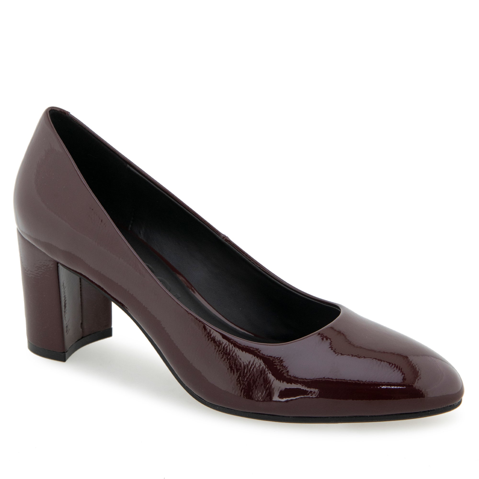 Betsy | Merlot Crinkle Patent Faux Leather