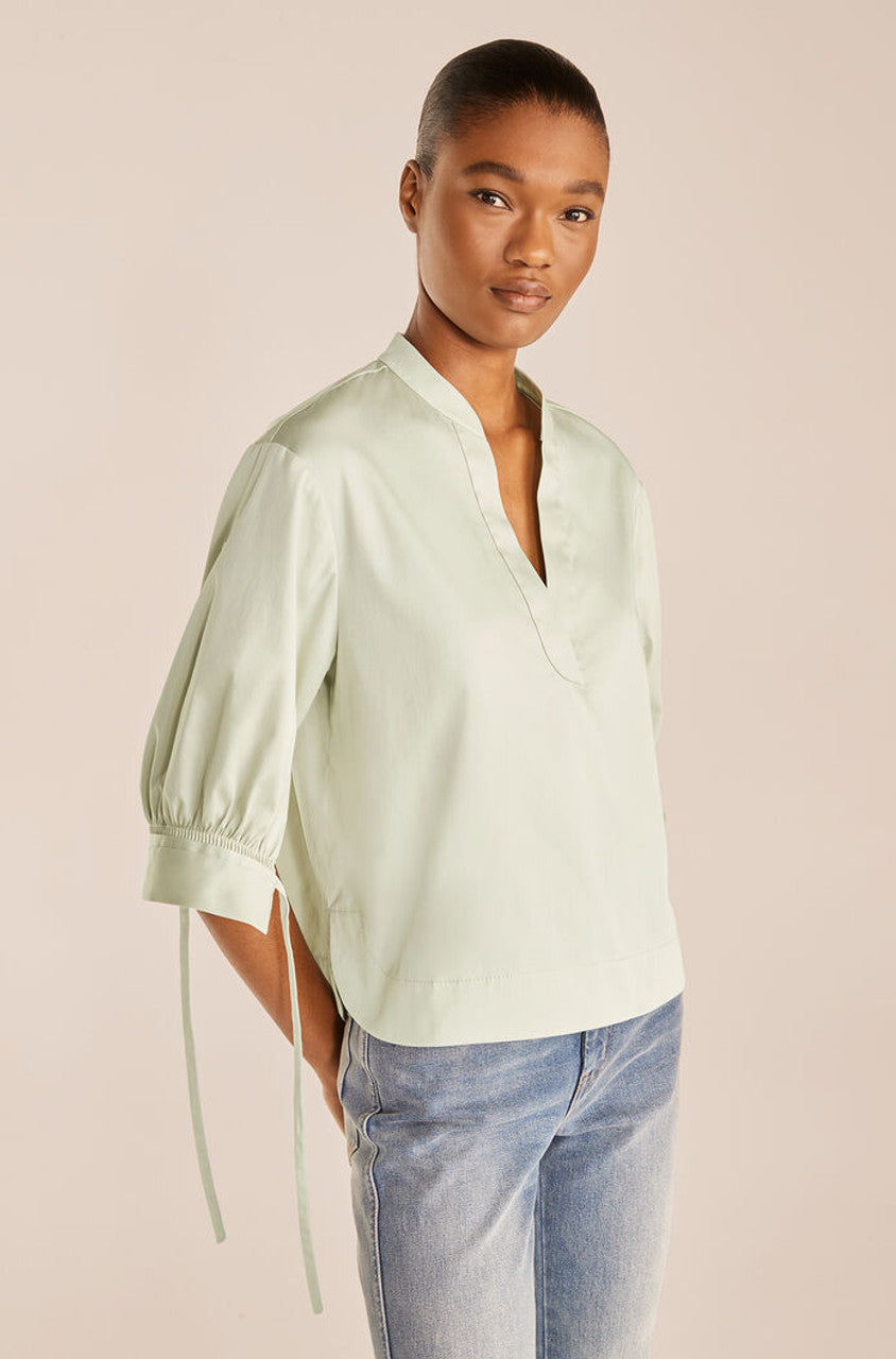 Short Sleeve Popover Blouse | Aloe