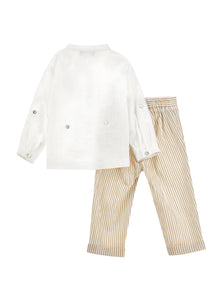 Boys | Two-Piece Cloth Suit | White/Ecru