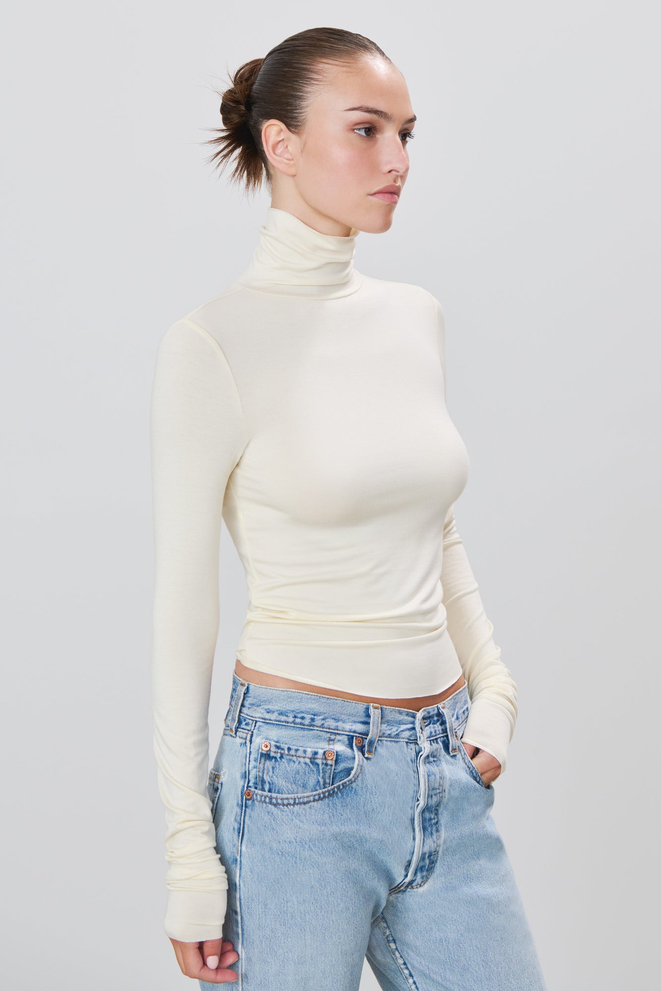 FITTED TURTLENECK TOP - ETERNE