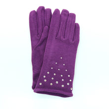 Womens | Gloves with Stones | Amethyst