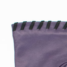 Leather Gloves With Suede Whip Stitch | Grape