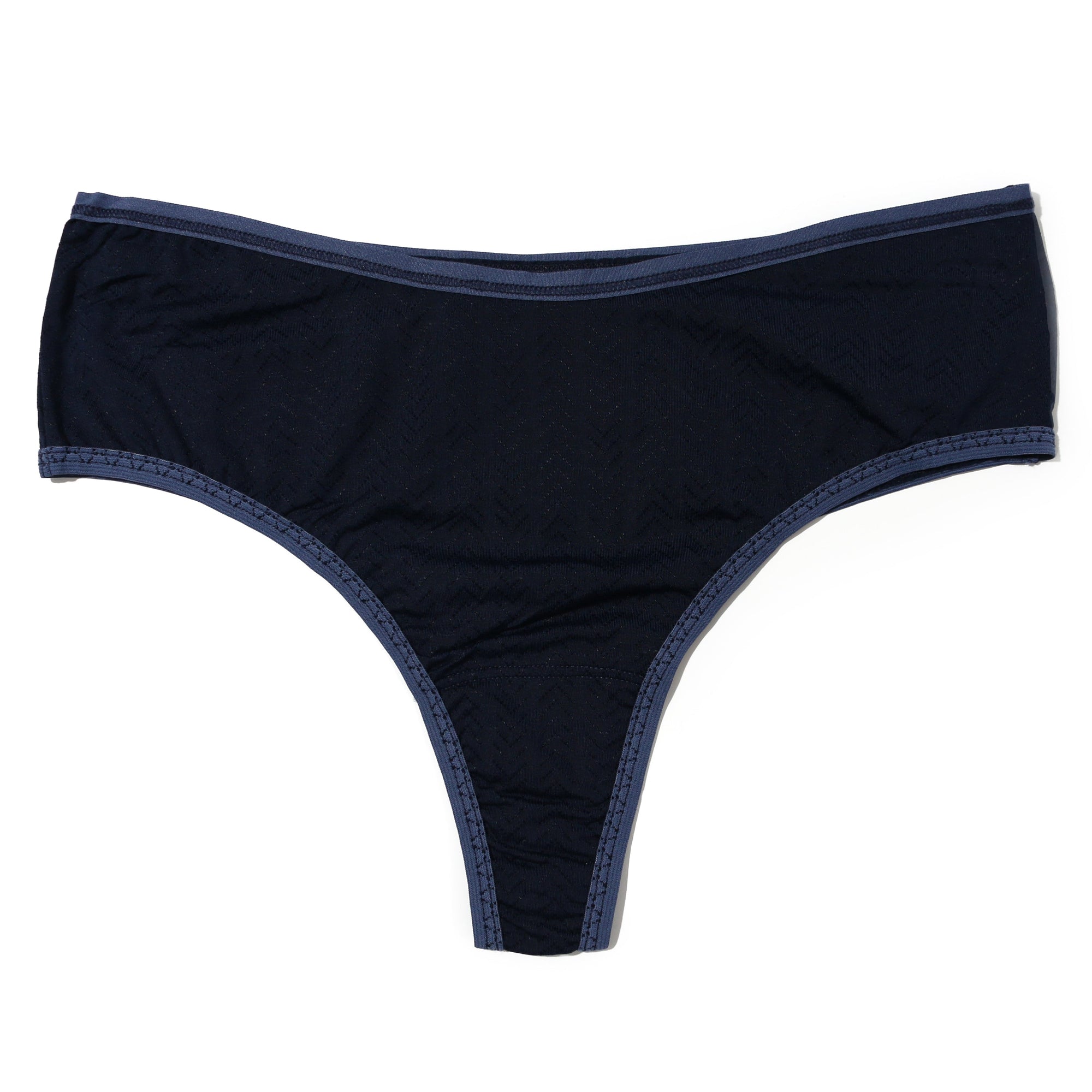 Movecalm Hi-Rise Thong | Blackberry Crumble x Waterfall Blue