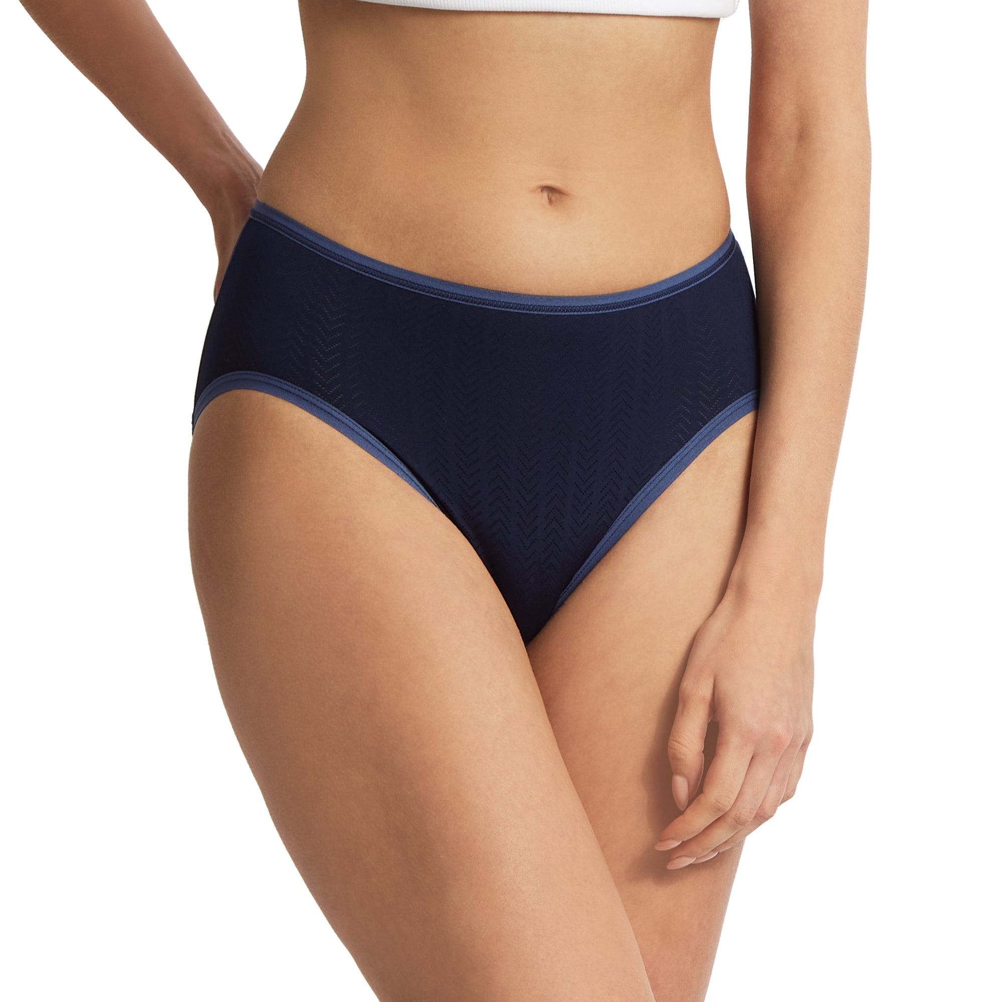 Movecalm High Waist Brief | Blackberry Crumble x Waterfall Blue