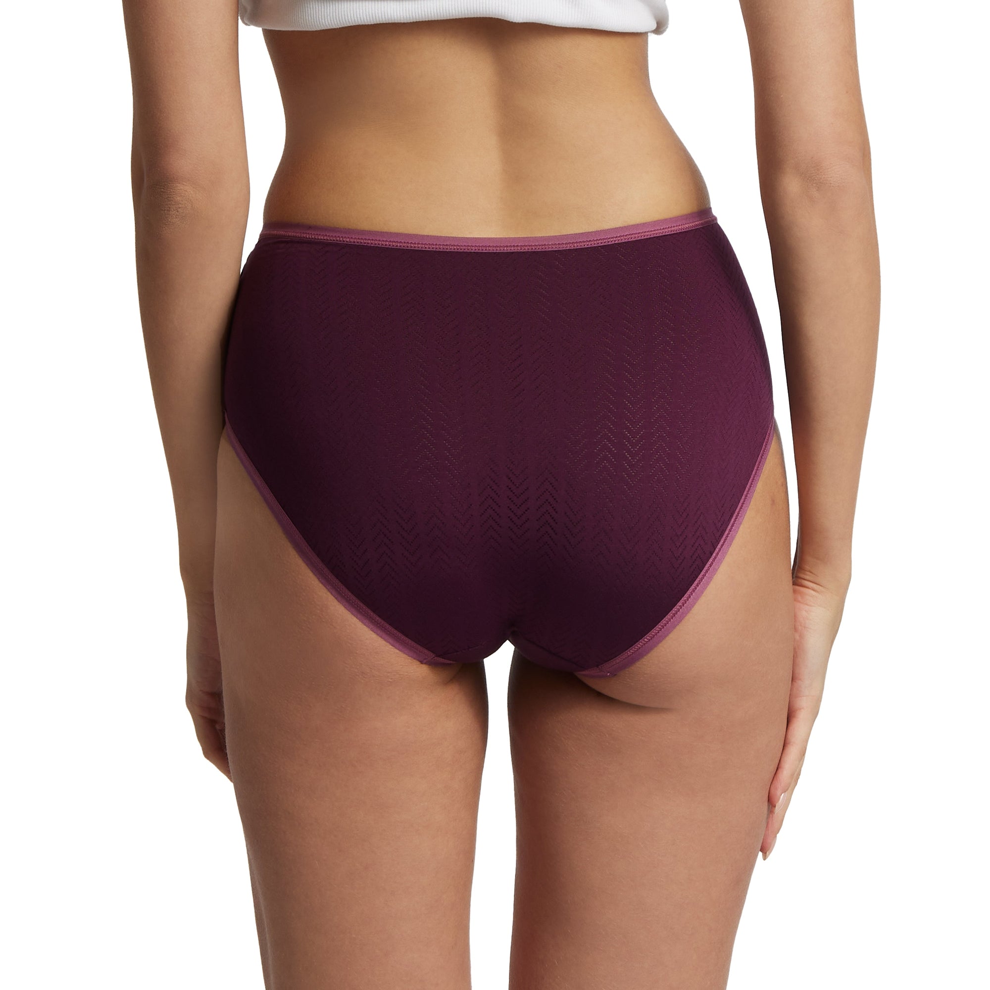 Movecalm High Waist Brief | Dreid Cherry x Damson Plum