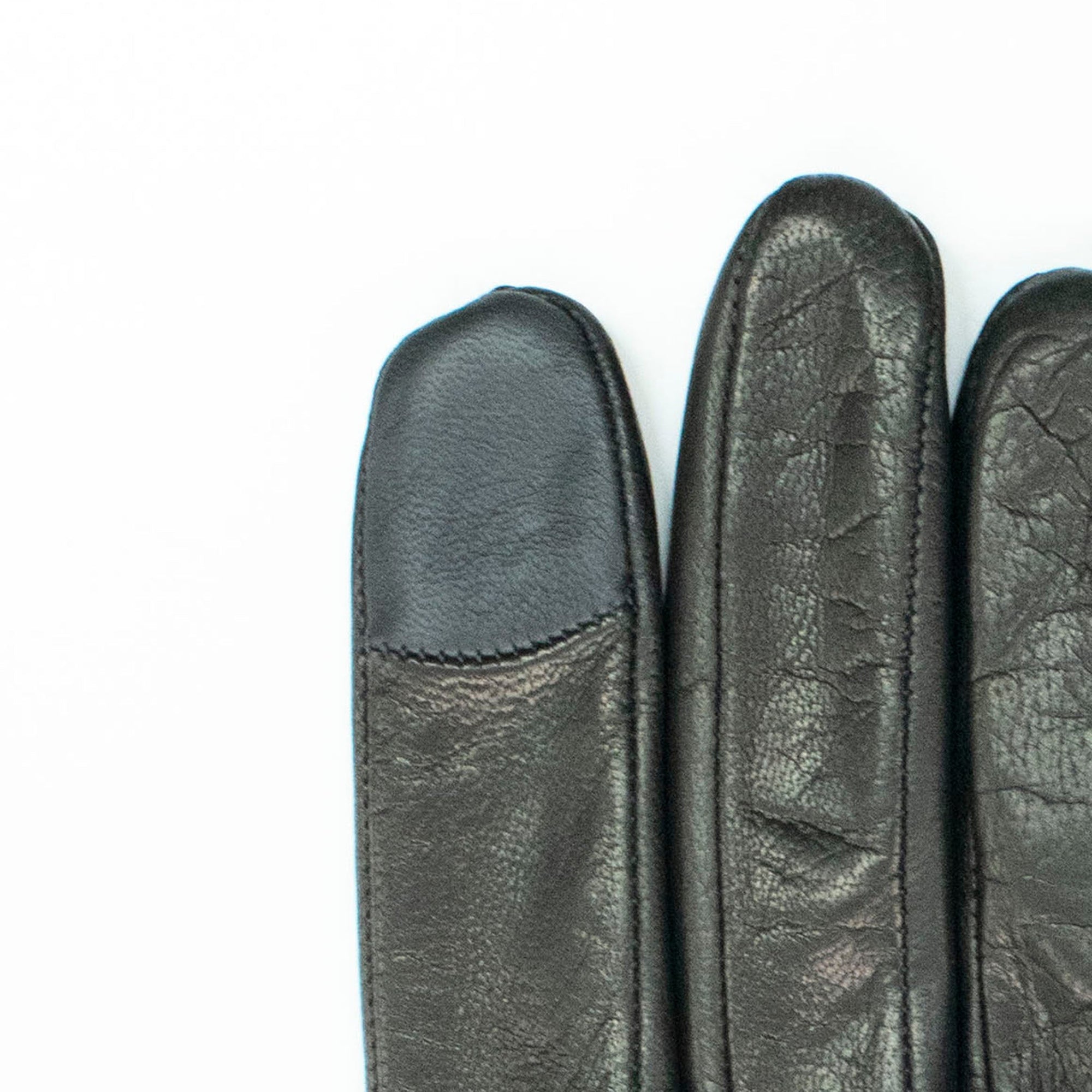 Tech Leather Gloves | Black