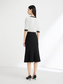 Triacetic Fishtail Midi Skirt | Black