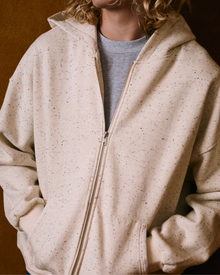 Fleece Zip Hoodie | Egret