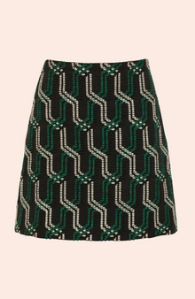 Rope Jacquard Mini Skirt | Black Multi