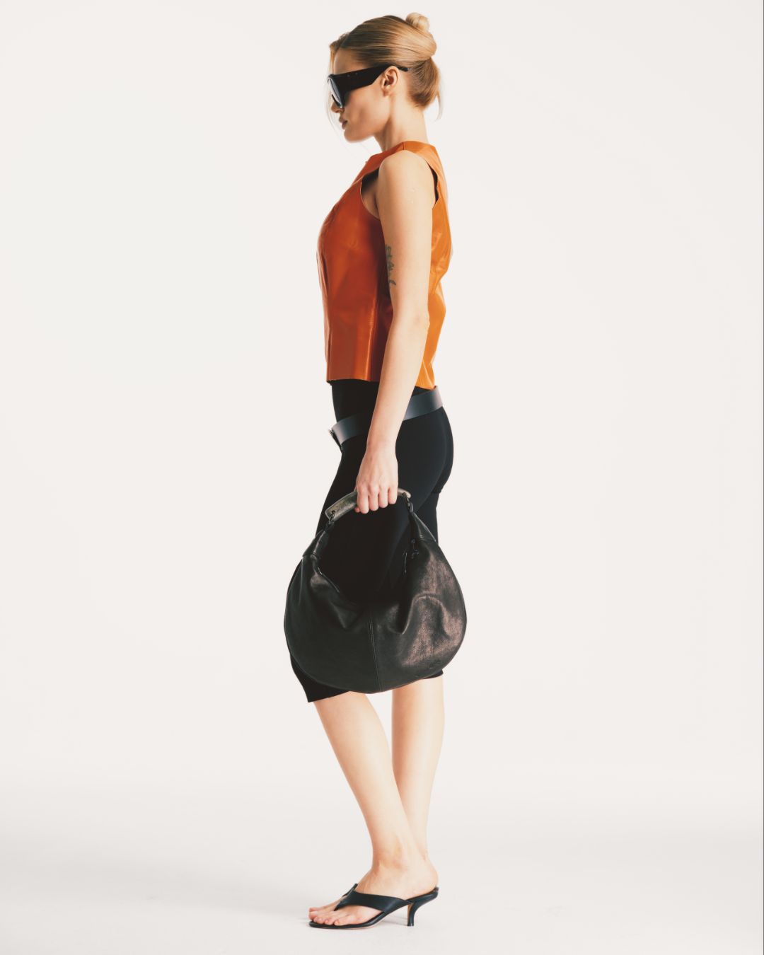 Womens | Marley Leather Heel | Black