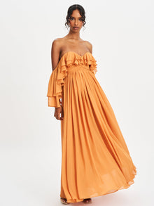 Kaela Off Shoulder Chiffon Maxi Dress | Brickwork