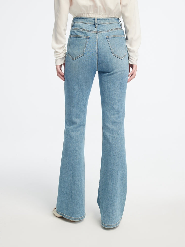 trendy flared pant | Blue