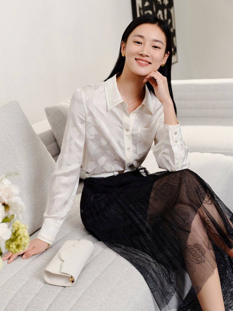 Satin Shirt | White