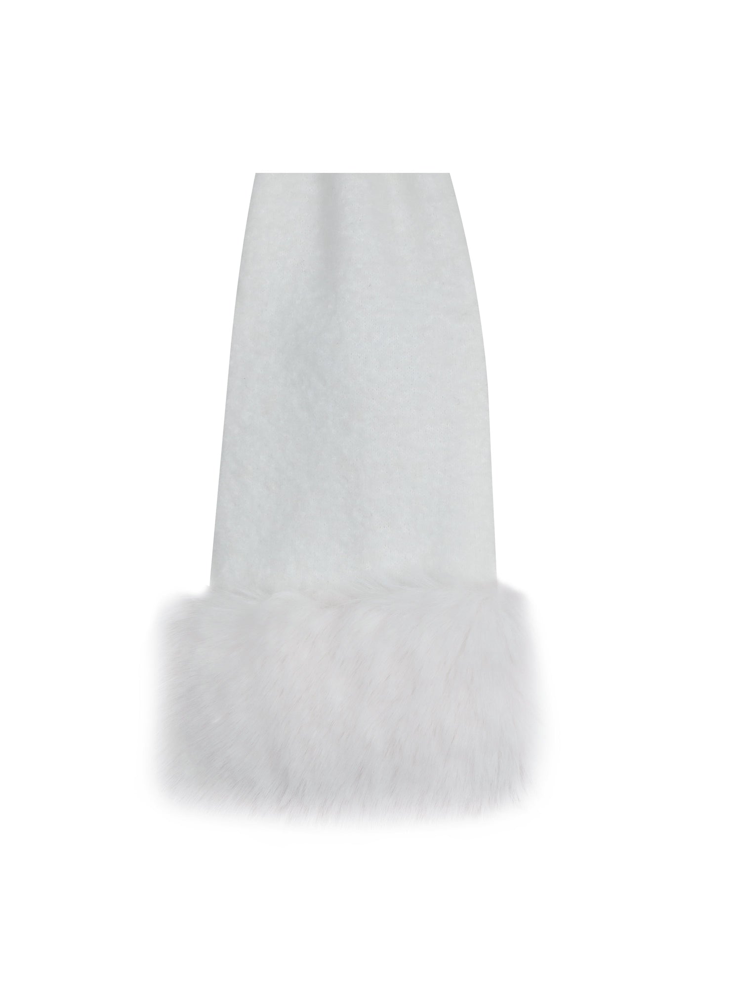 Selma Wool-Blend Ribbed Knit Scarf | White