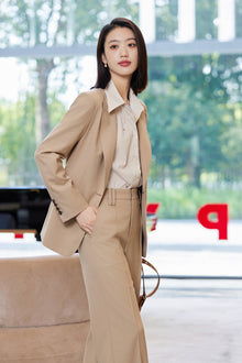 Wool Blended Waist Coat | Camel