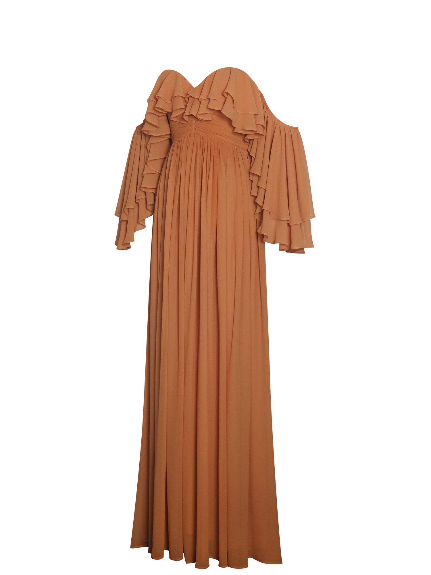Kaela Off Shoulder Chiffon Maxi Dress | Brickwork