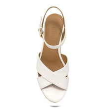 Casarina Sandal Wedge | White Faux Soft Nappa