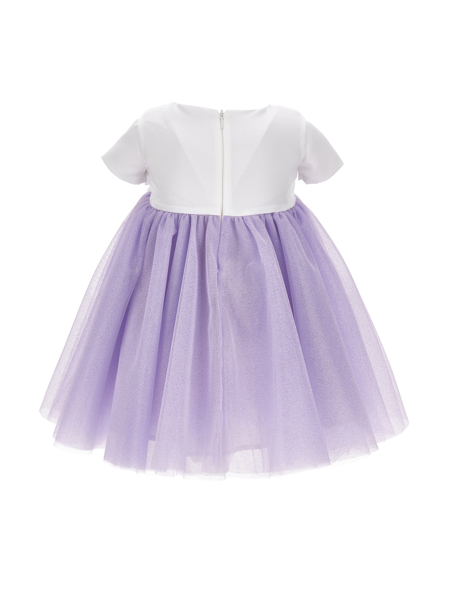Girls | Glitter Tulle Dress | Mauve/Silver