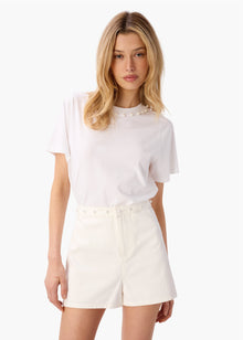 Mattea Cotton Tee | White