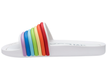 Womens | Beach 3DB Rainbow Slide | White Rainbow