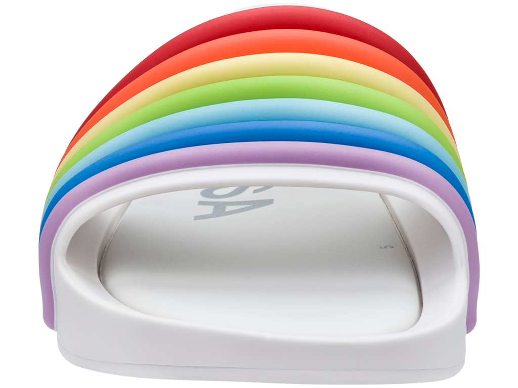 Womens | Beach 3DB Rainbow Slide | White Rainbow