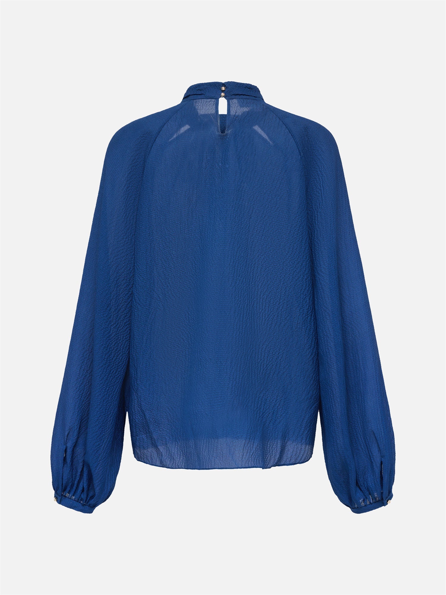 Silk Long-Sleeve Shirt | Navy