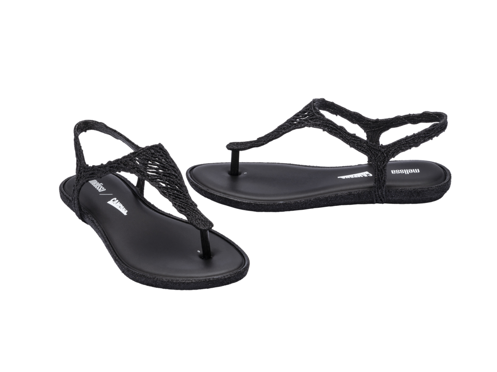 Womens | Campana Flow Sandal | Black Glitter