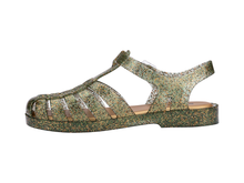 Womens | Possession Shiny Sandal | Glitter Clear/Beige