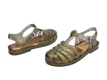 Womens | Possession Shiny Sandal | Glitter Clear/Beige