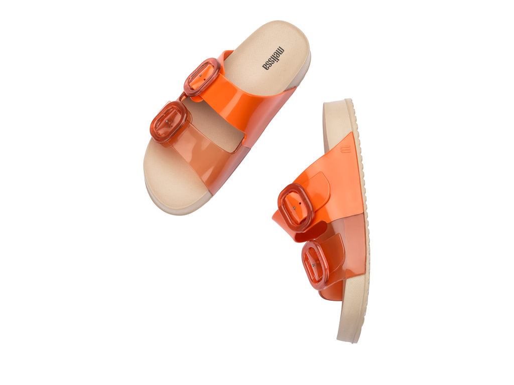 Womens | Cozy Slide | Beige/Orange