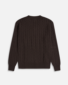 Cable Knit V-neck | Demitasse