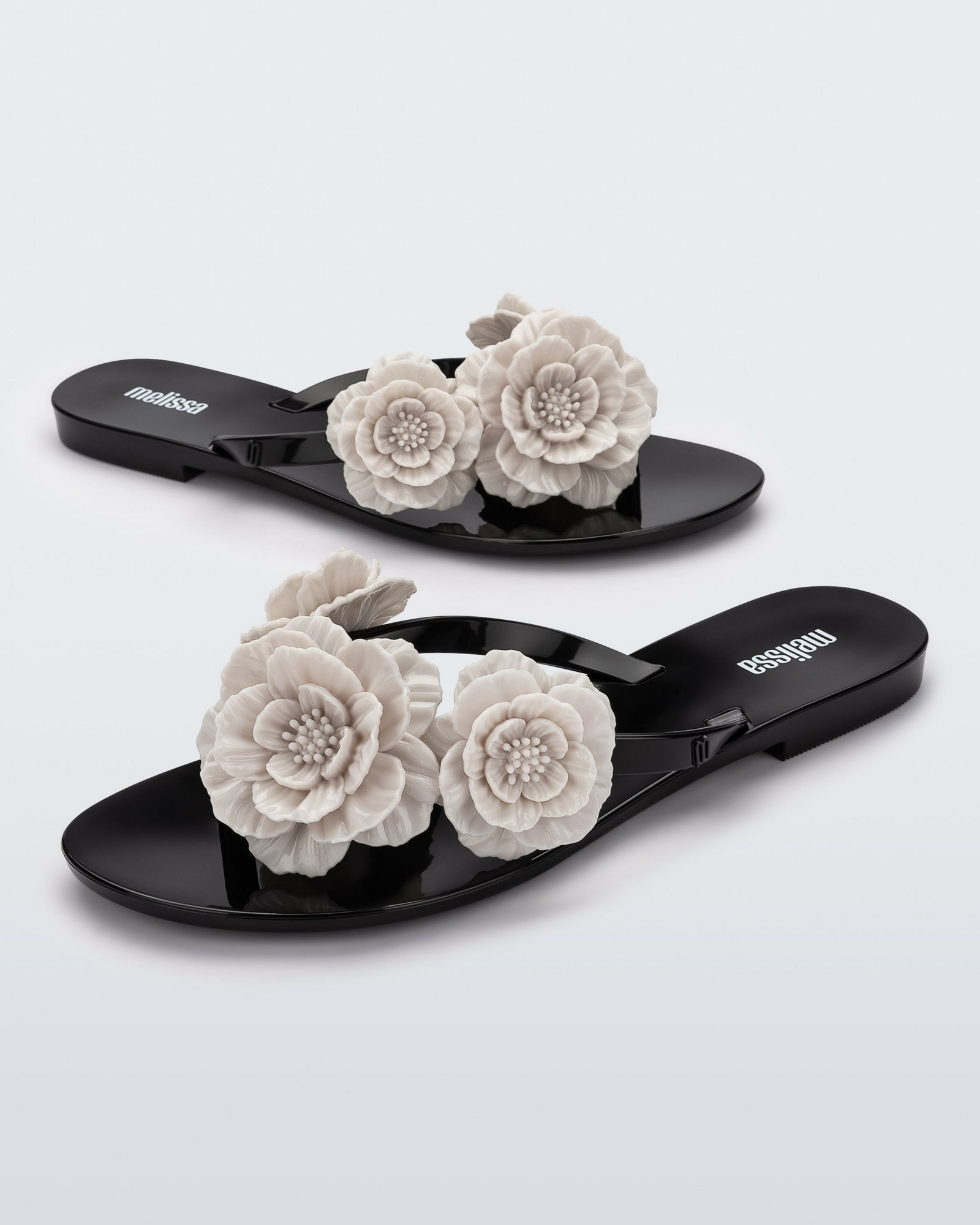 Womens | Harmonic Springtime Flip Flop | Black/Beige