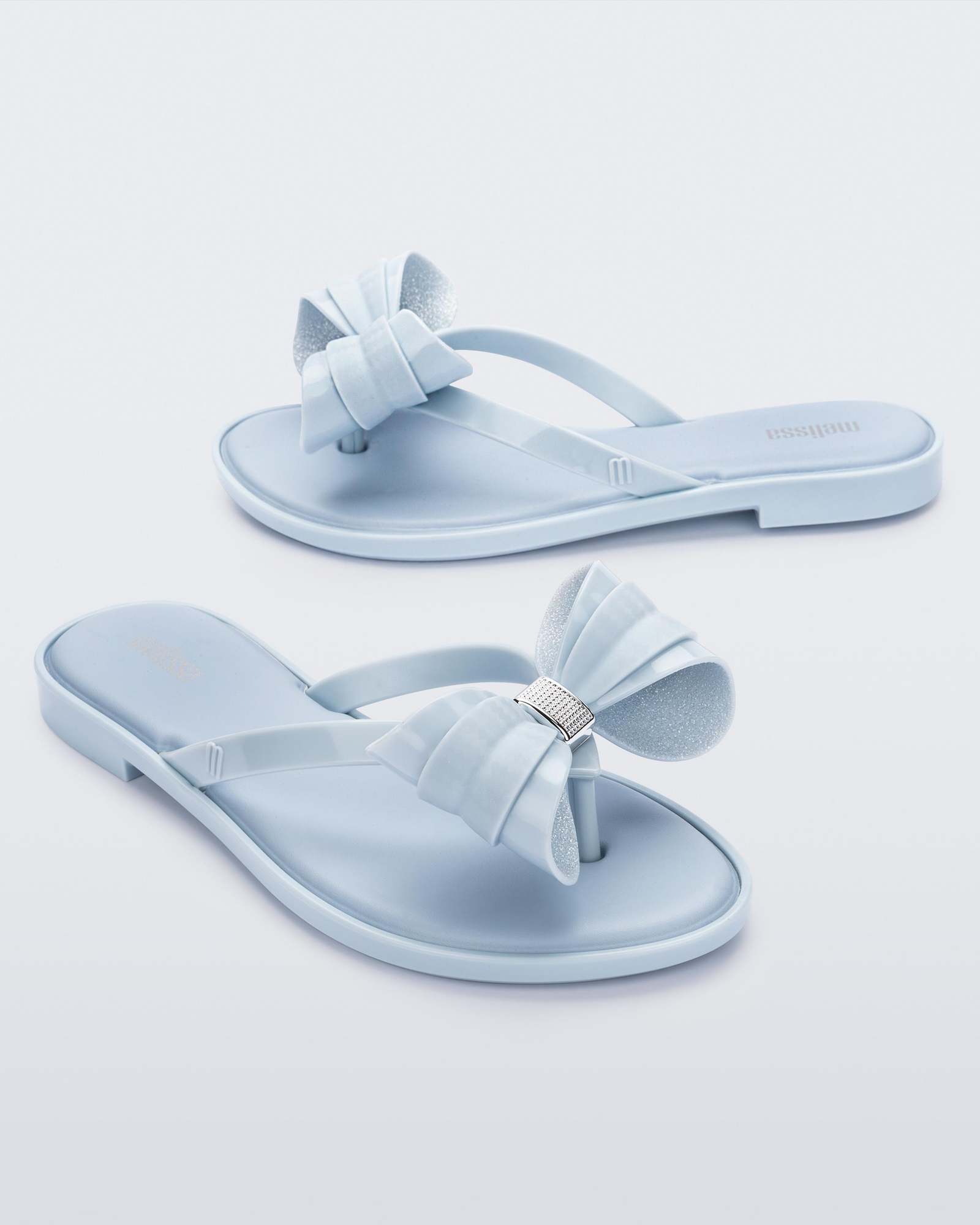 Womens | Slim V Flip Flop | Blue/Glitter Blue