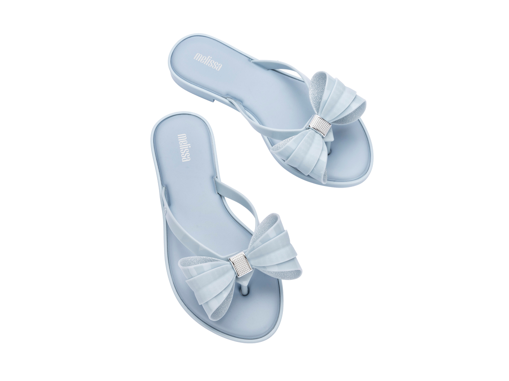 Womens | Slim V Flip Flop | Blue/Glitter Blue
