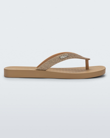 Womens | Sun Long Beach II Flip Flop | Beige/Bronze