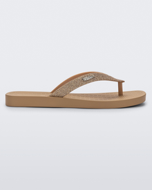 Womens | Sun Long Beach II Flip Flop | Beige/Bronze